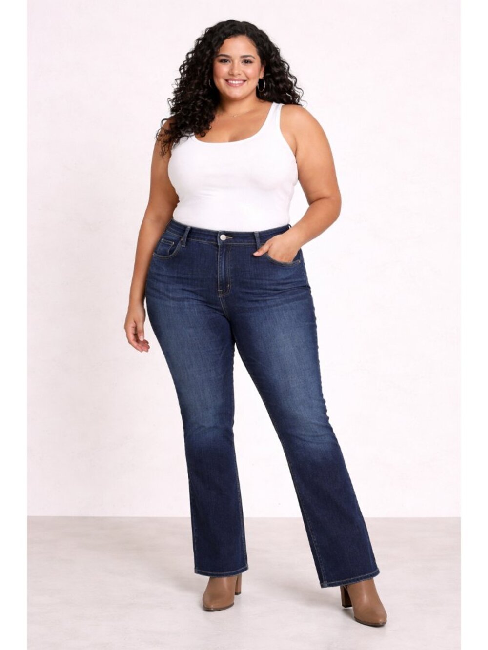 Wrangler Bootcut Jeans Women's Plus Size 20W x 32 Stretch Blue Denim NWT